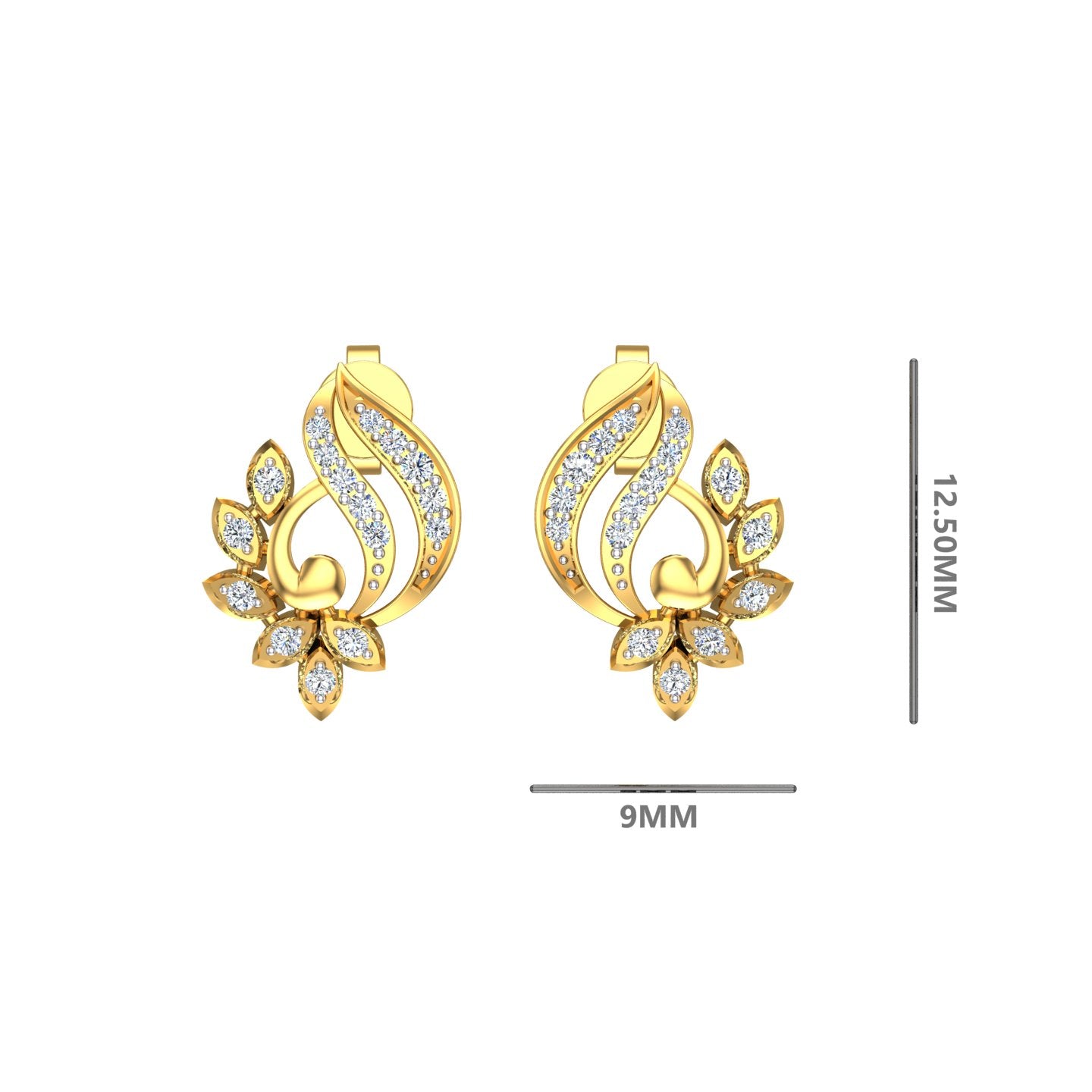 Golden Tulip Heart Diamond Tops