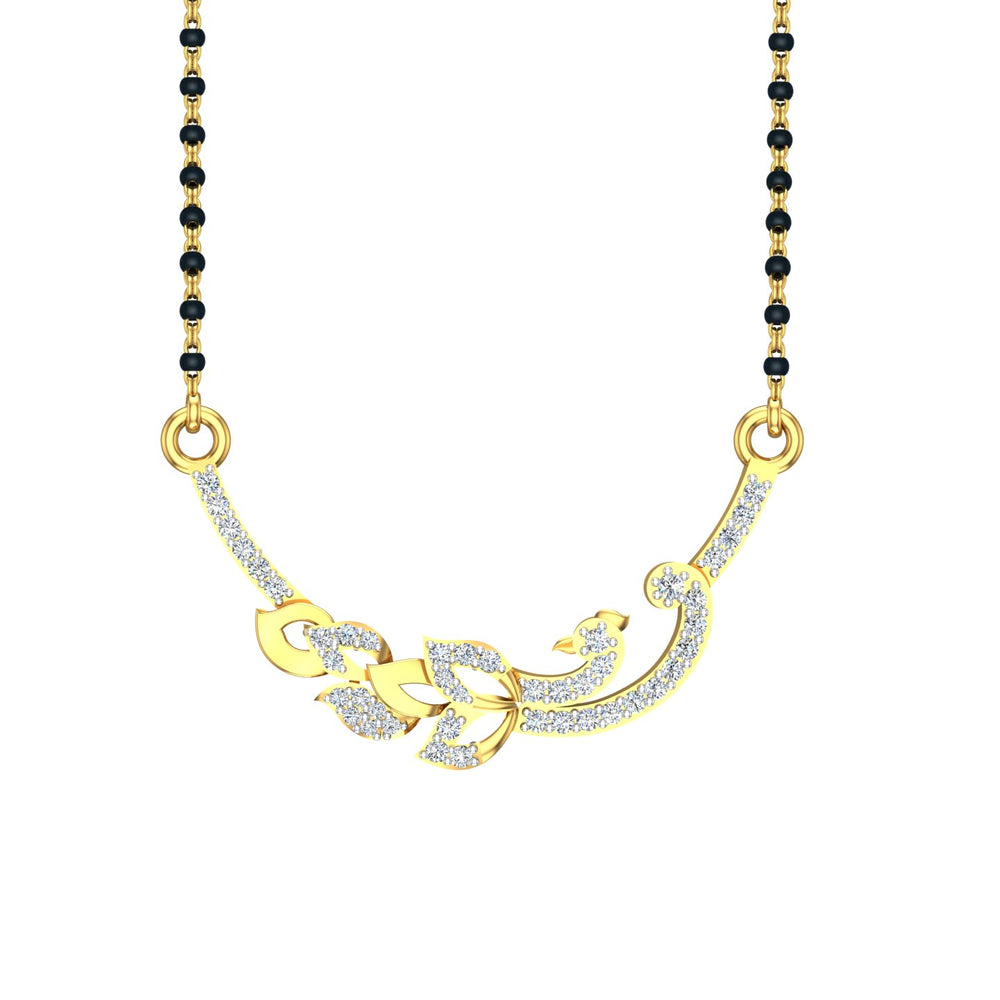 Diamond Blossom Curve Mangalsutra