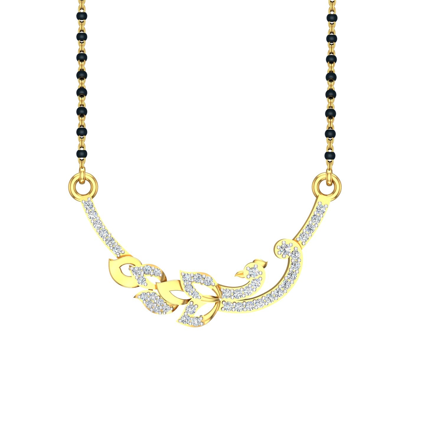 Diamond Blossom Curve Mangalsutra
