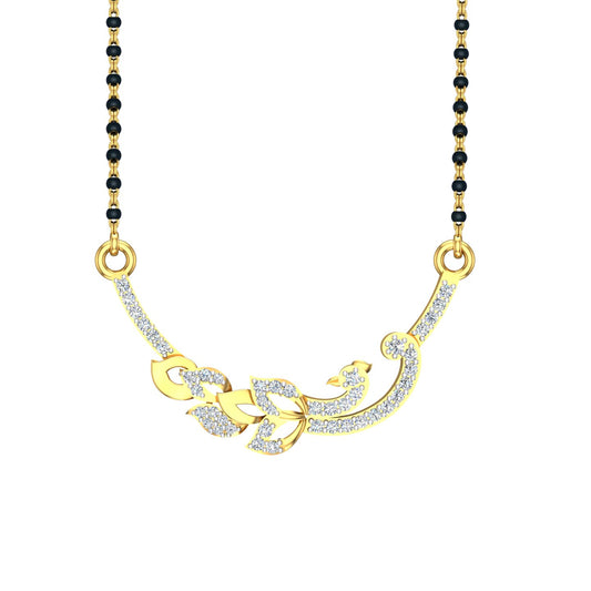 Diamond Blossom Curve Mangalsutra