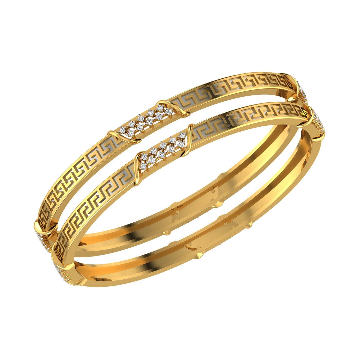 Greek Aura Diamond Bangles