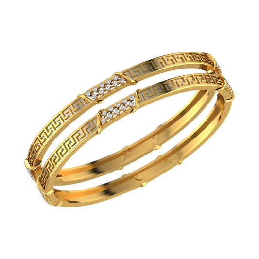 Greek Aura Diamond Bangles