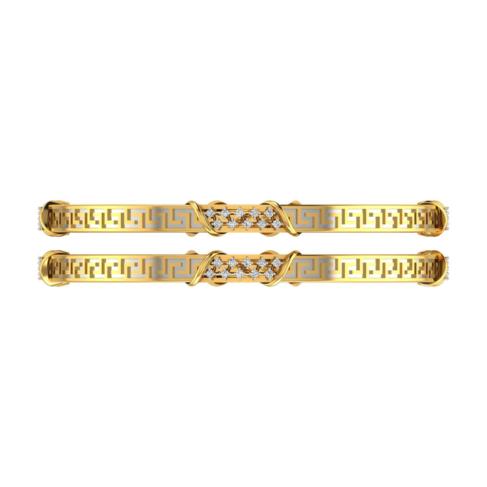 Greek Aura Diamond Bangles