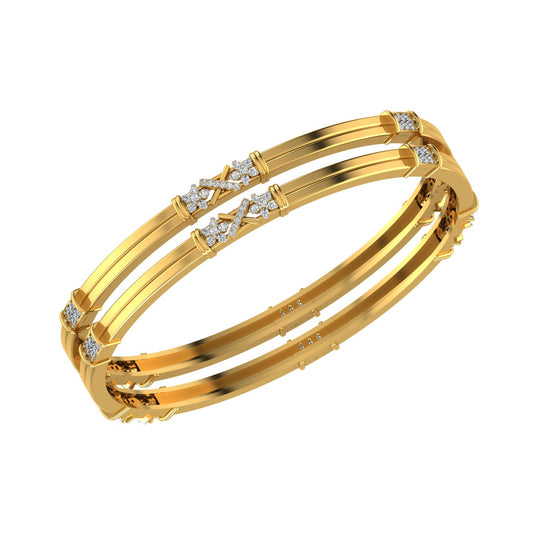 Twilight Floral Diamond Bangles