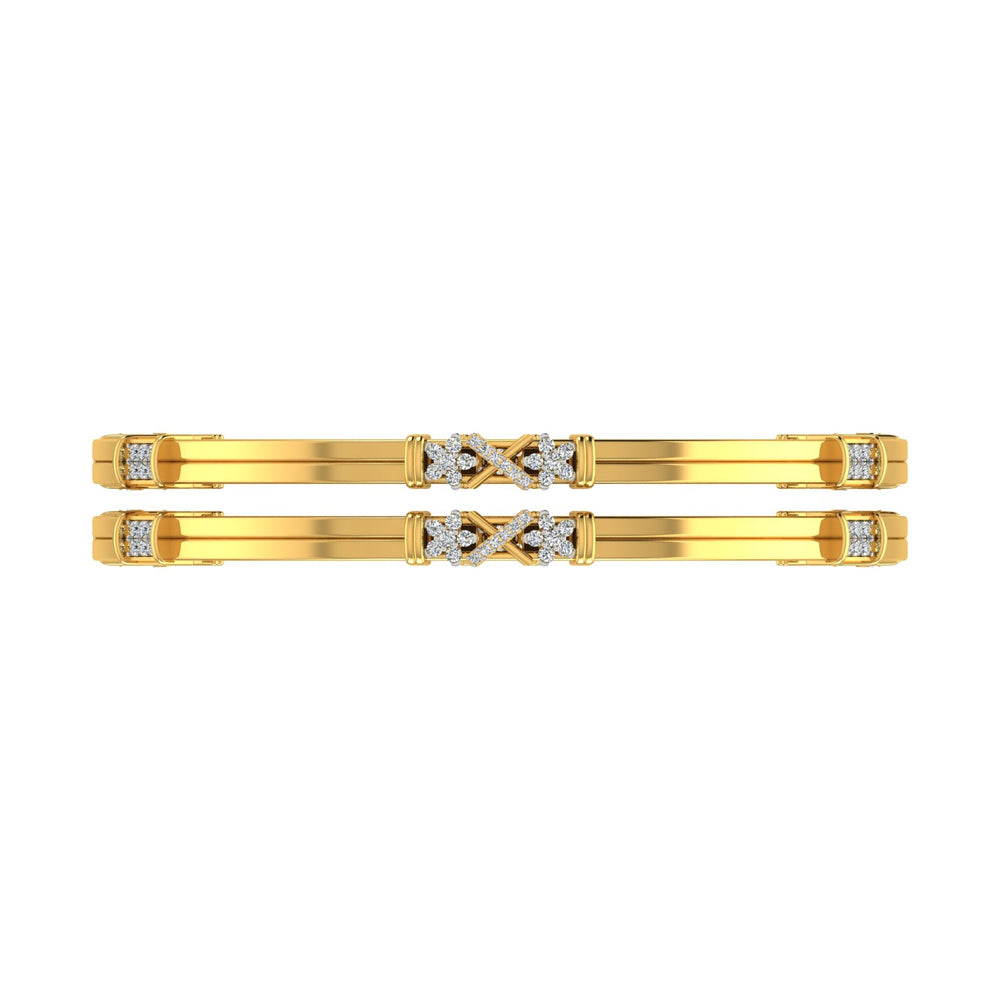 Twilight Floral Diamond Bangles