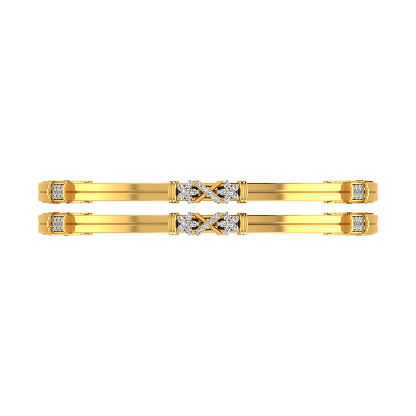 Twilight Floral Diamond Bangles