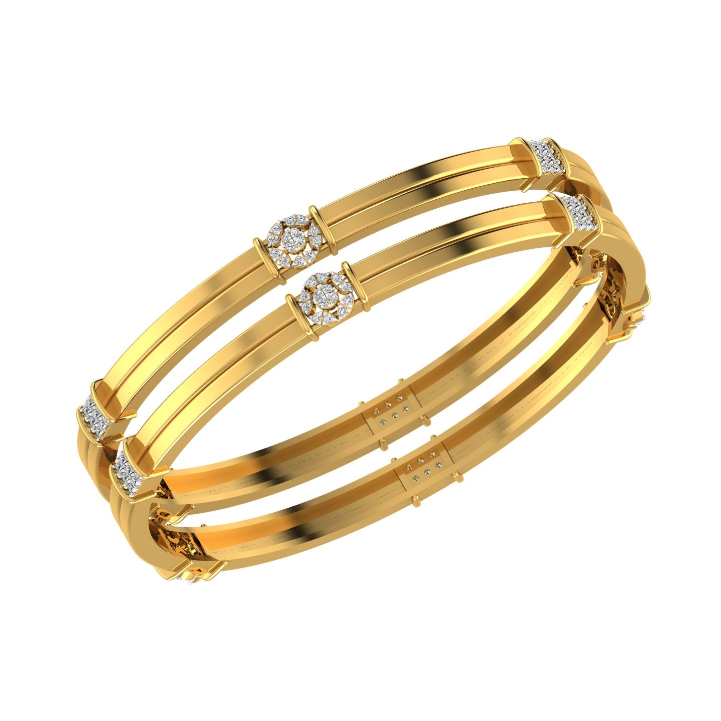 Solaris Bloom Diamond Bangles