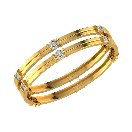 Solaris Bloom Diamond Bangles
