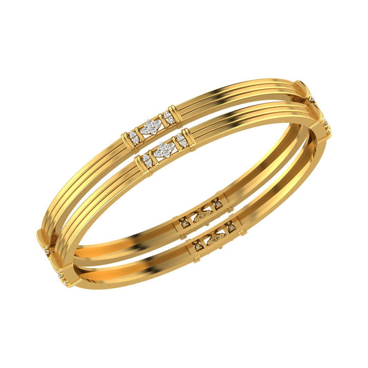 Trinity Glow Diamond Bangles