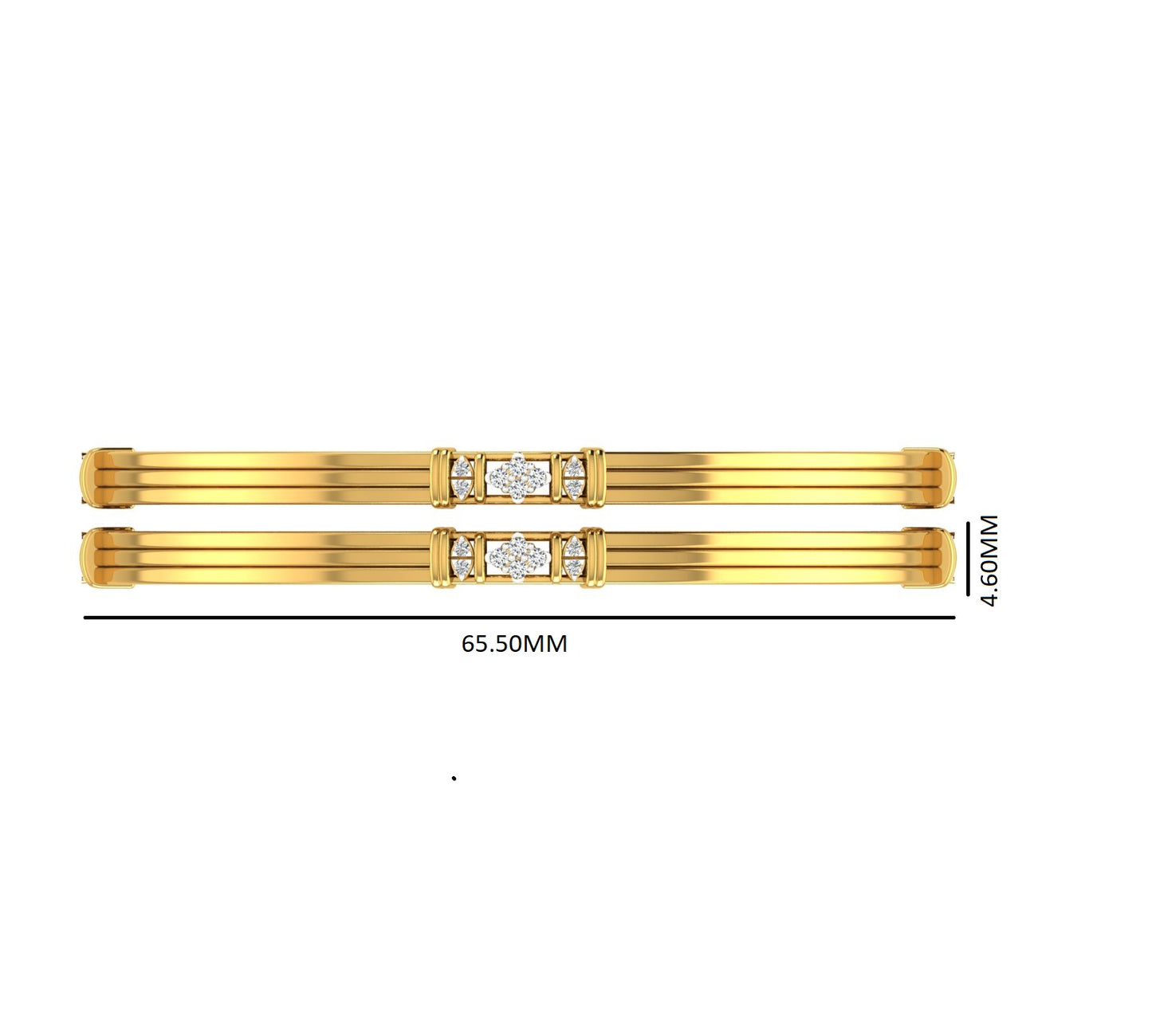 Trinity Glow Diamond Bangles