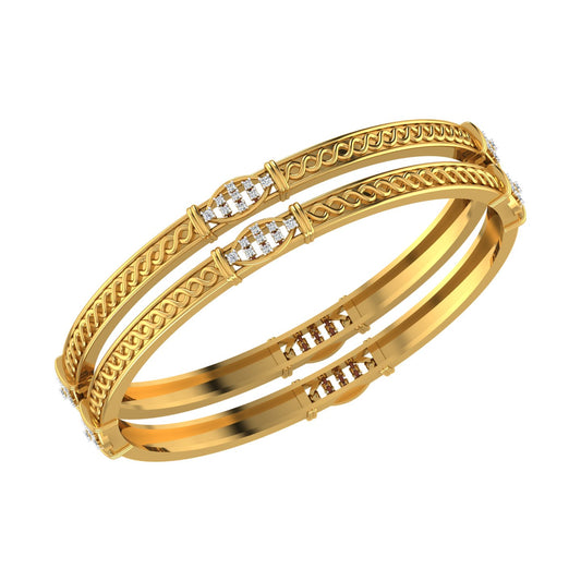 Infinity Weave Diamond Bangles