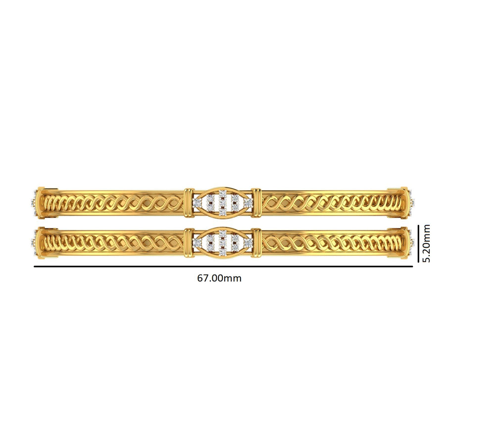 Infinity Weave Diamond Bangles