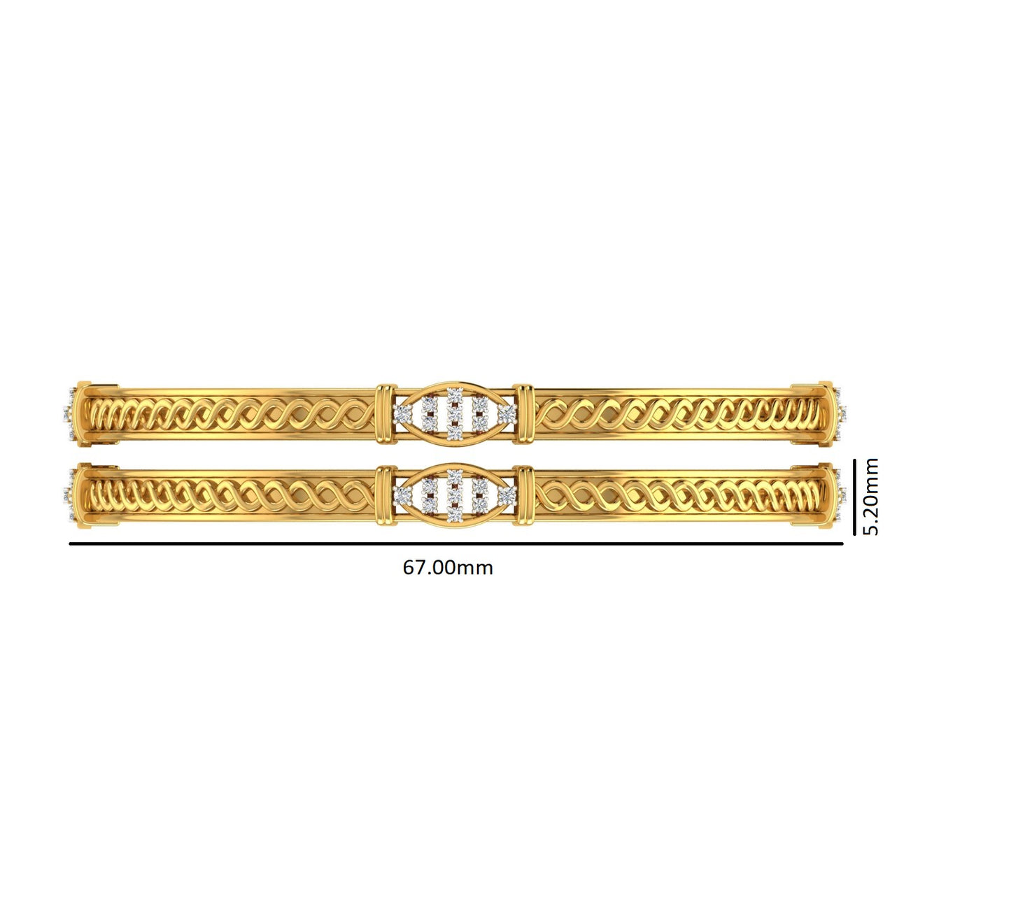 Infinity Weave Diamond Bangles