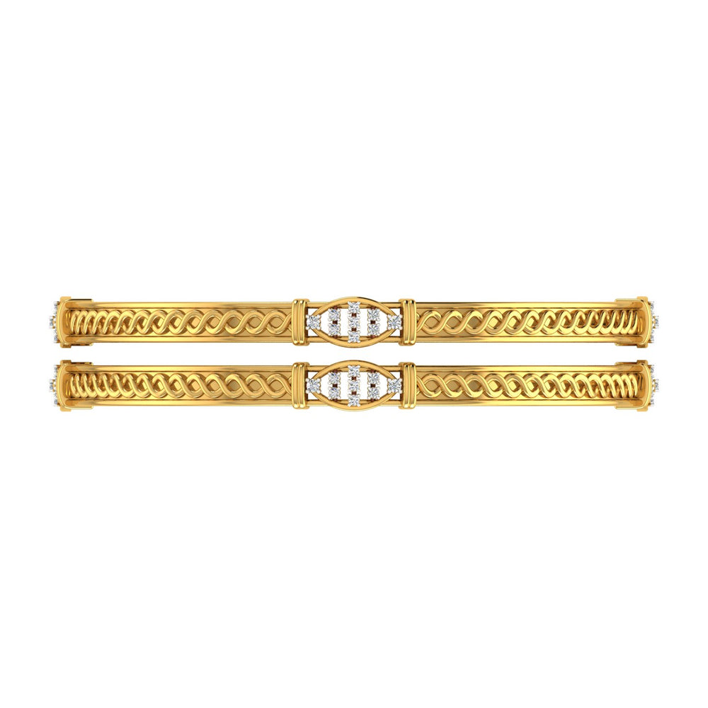 Infinity Weave Diamond Bangles