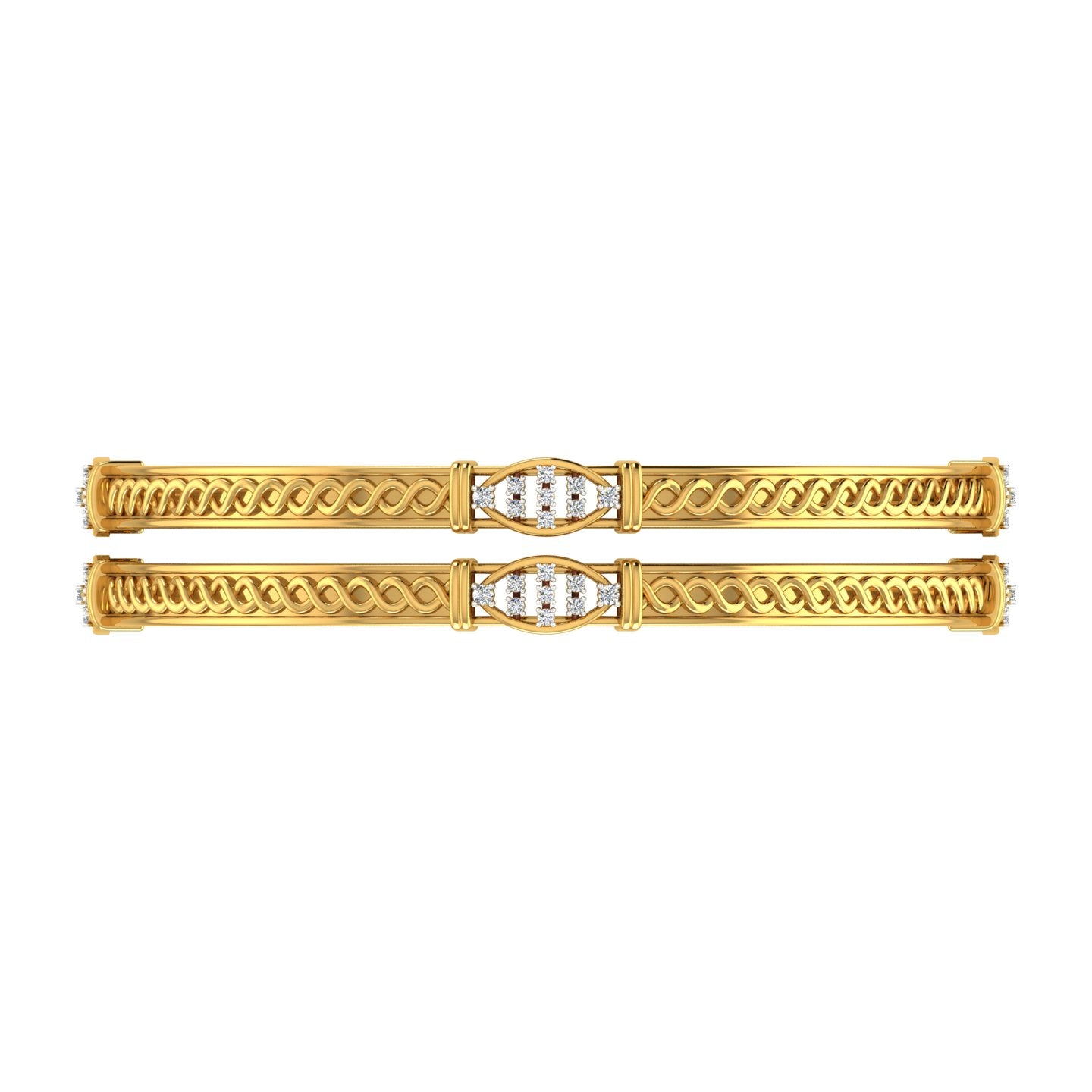Infinity Weave Diamond Bangles