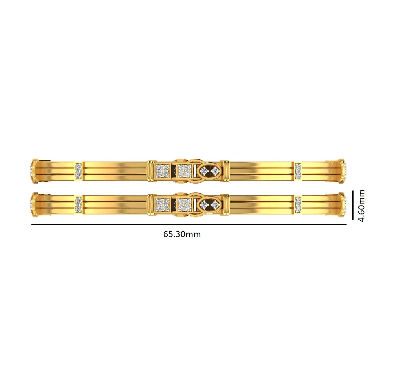 Linea Charm Diamond Bangles