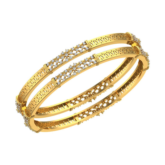 Aura Bloom Diamond Bangles