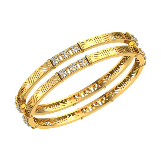 Royal Chevron Diamond Bangles
