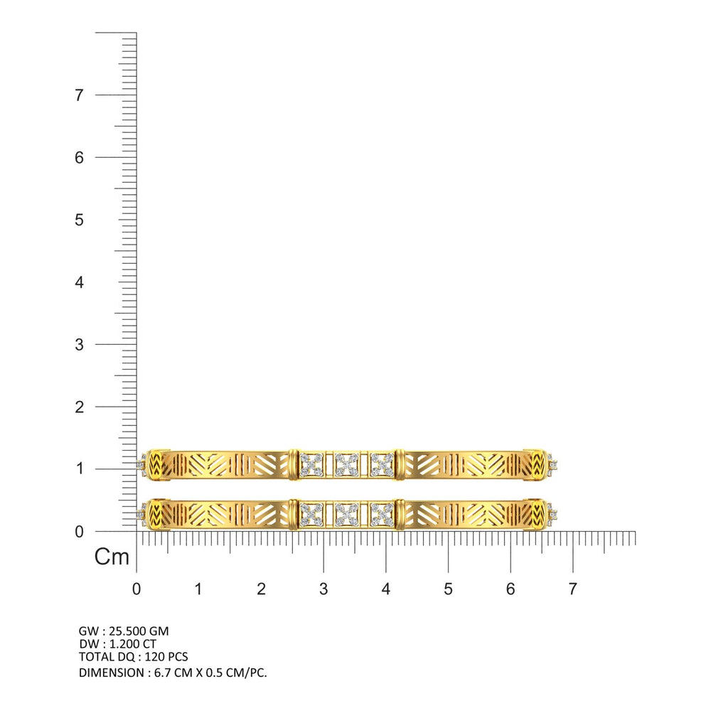 Royal Chevron Diamond Bangles