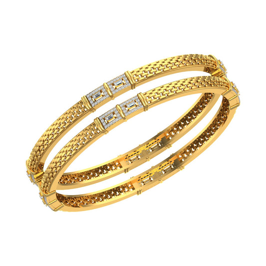 Royal Weave Diamond Bangles