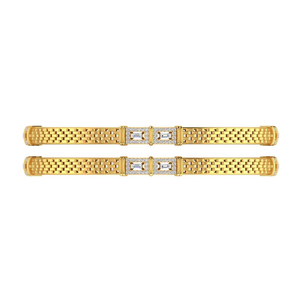 Royal Weave Diamond Bangles