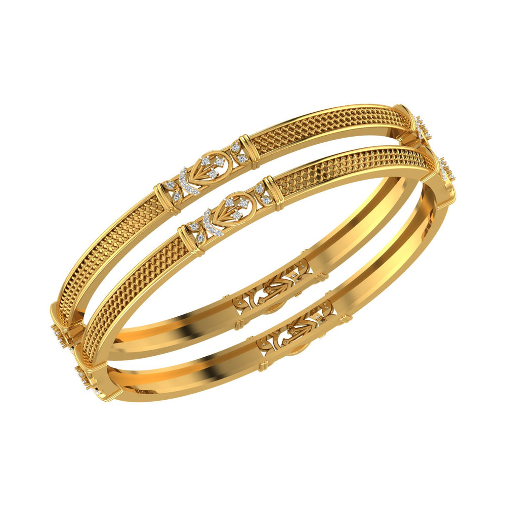 Aura Mesh Gold Bangles