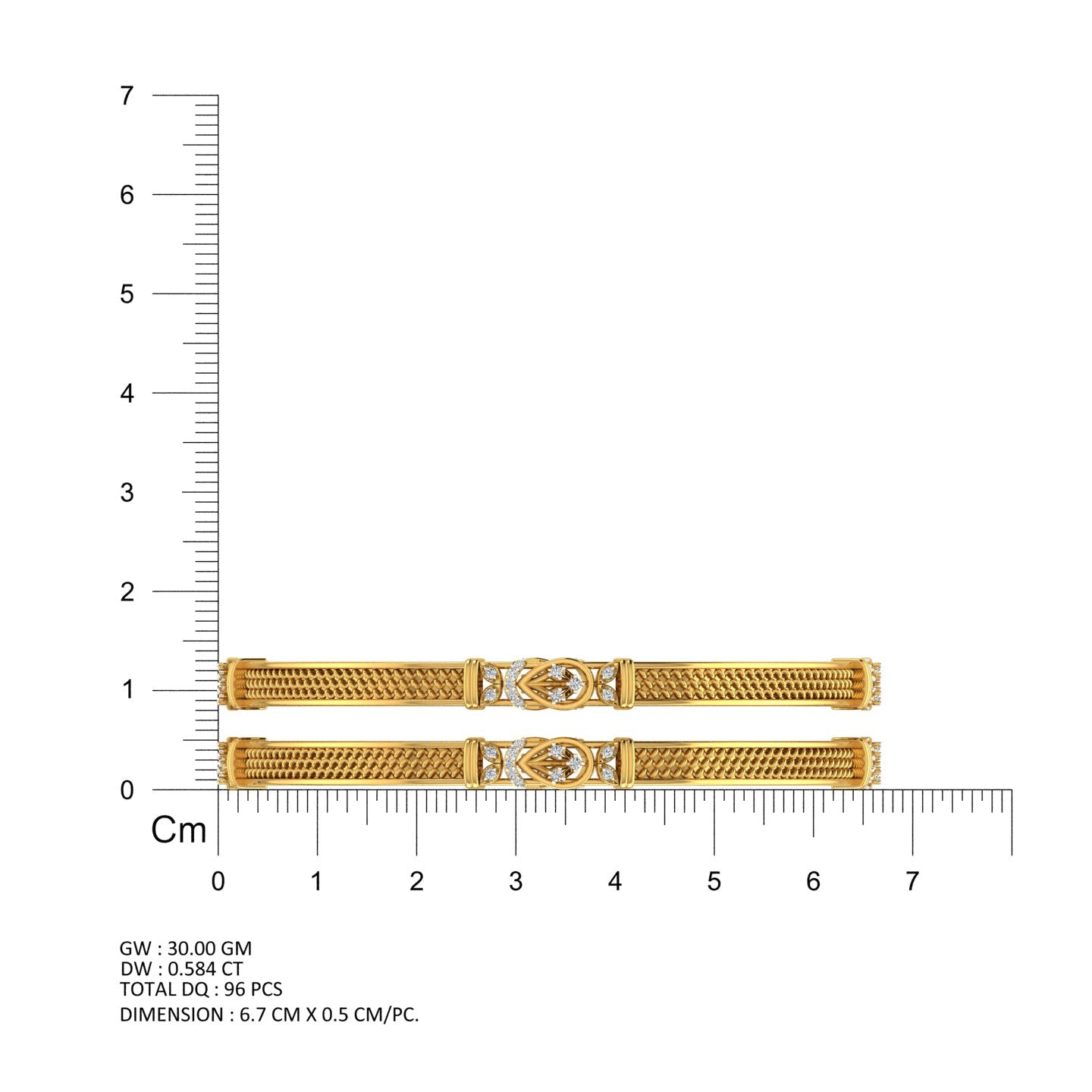 Aura Mesh Gold Bangles