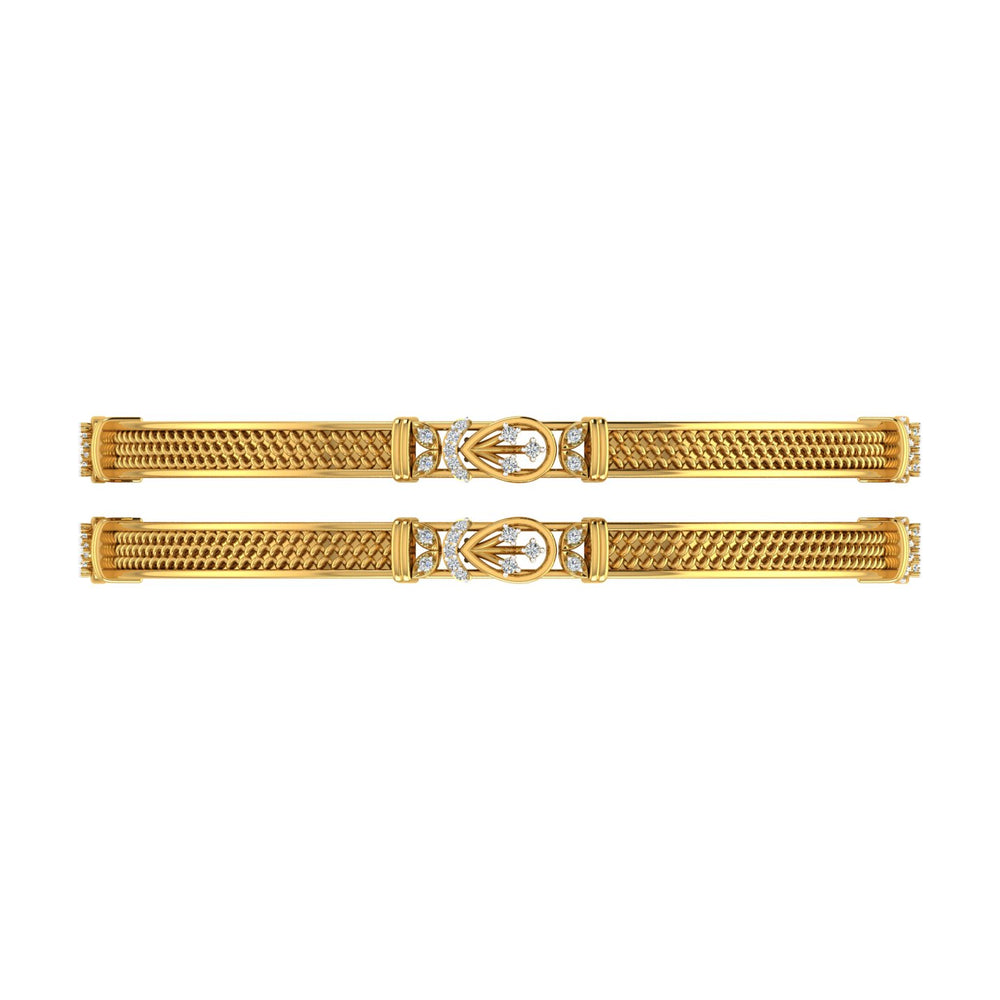 Aura Mesh Gold Bangles
