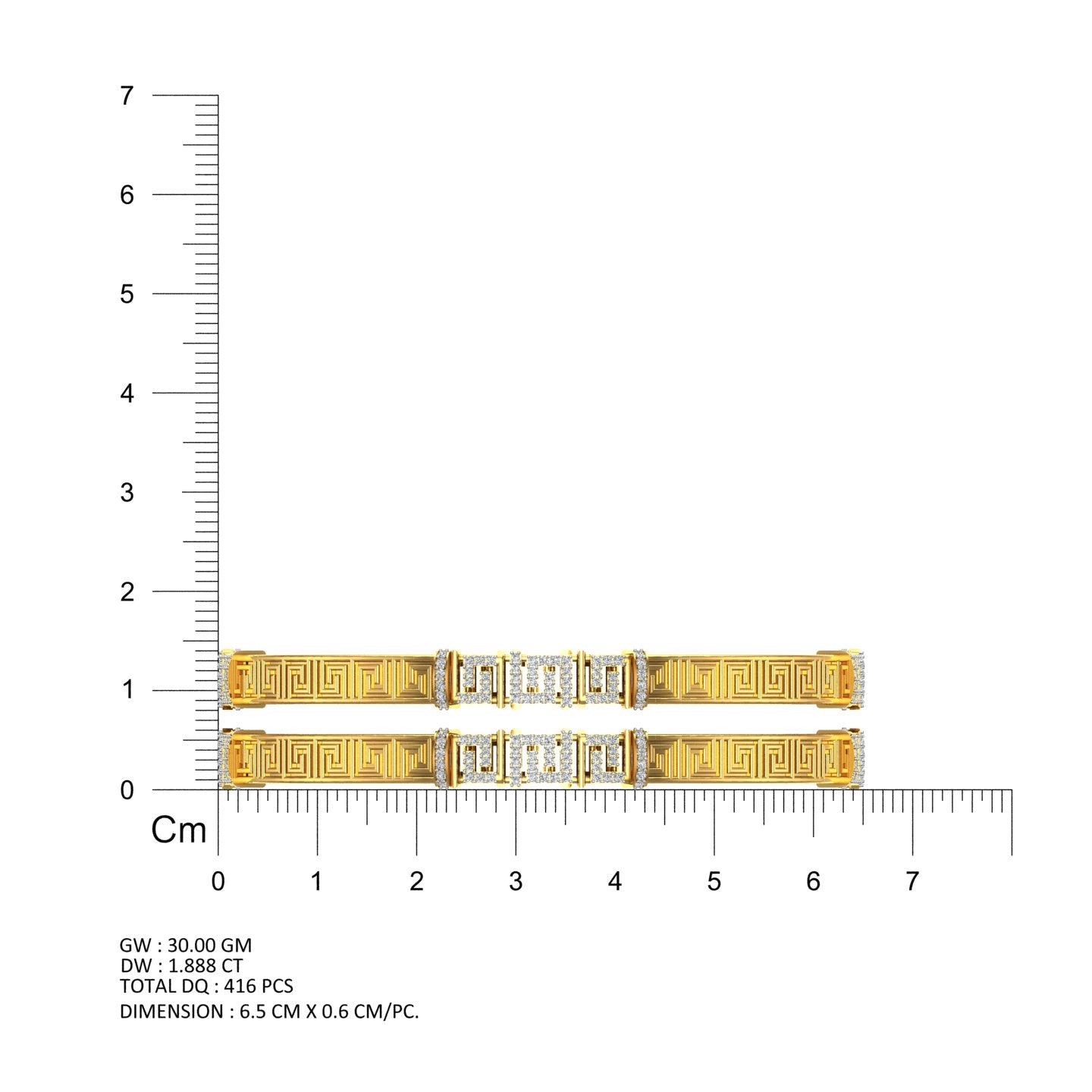 Infinity Maze Gold Bangles