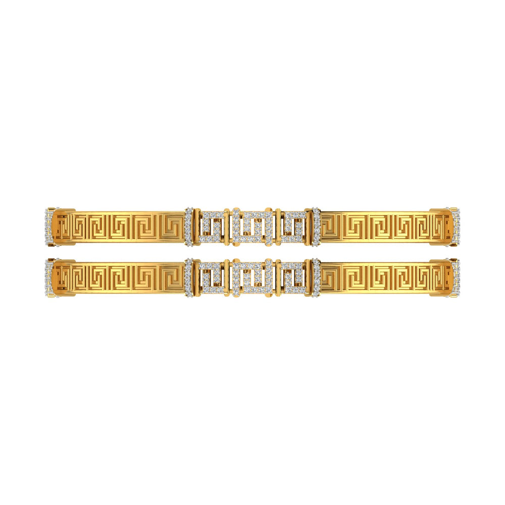 Infinity Maze Gold Bangles