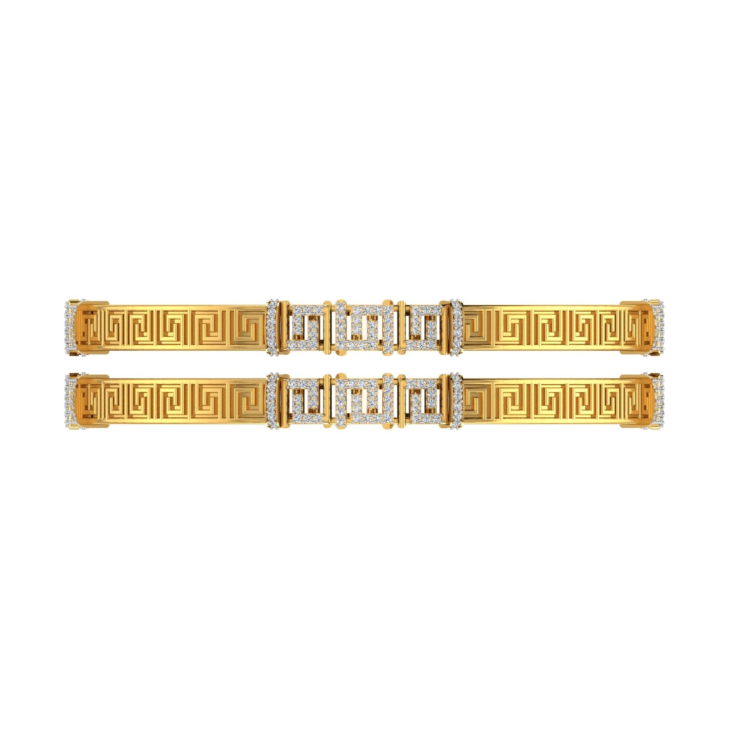 Infinity Maze Gold Bangles