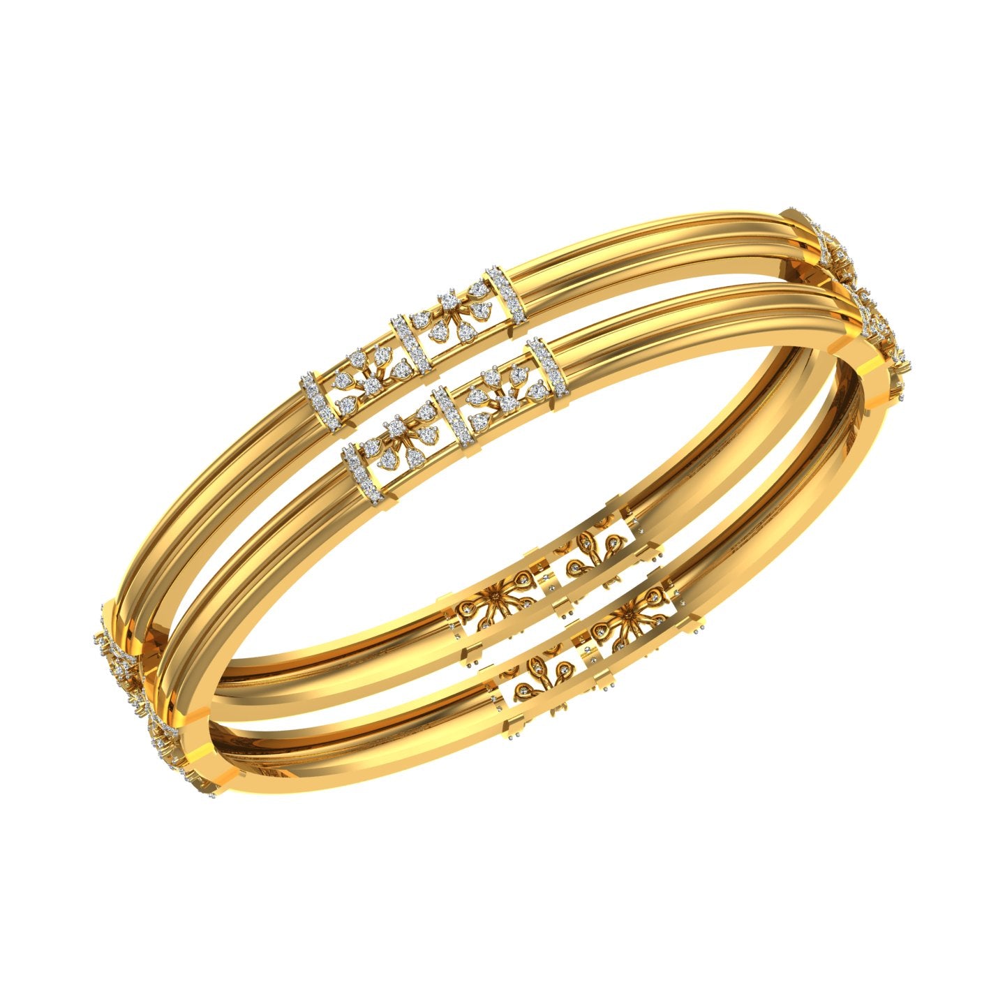 Flora Grace Diamond Bangles