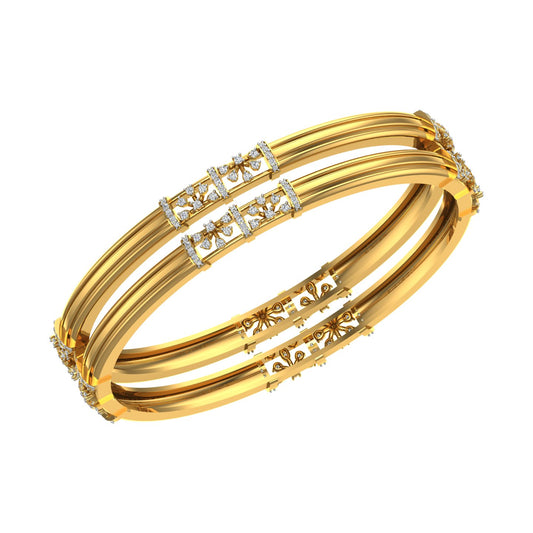 Flora Grace Diamond Bangles