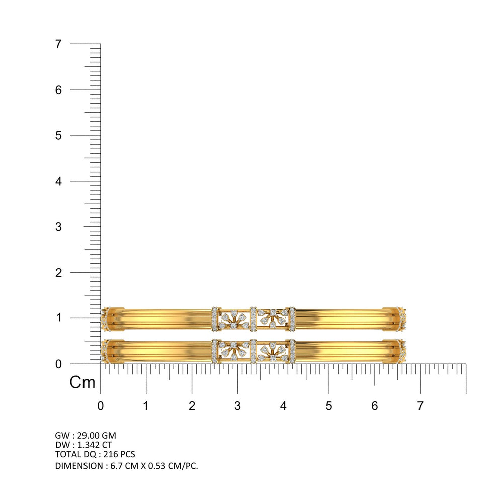 Flora Grace Diamond Bangles
