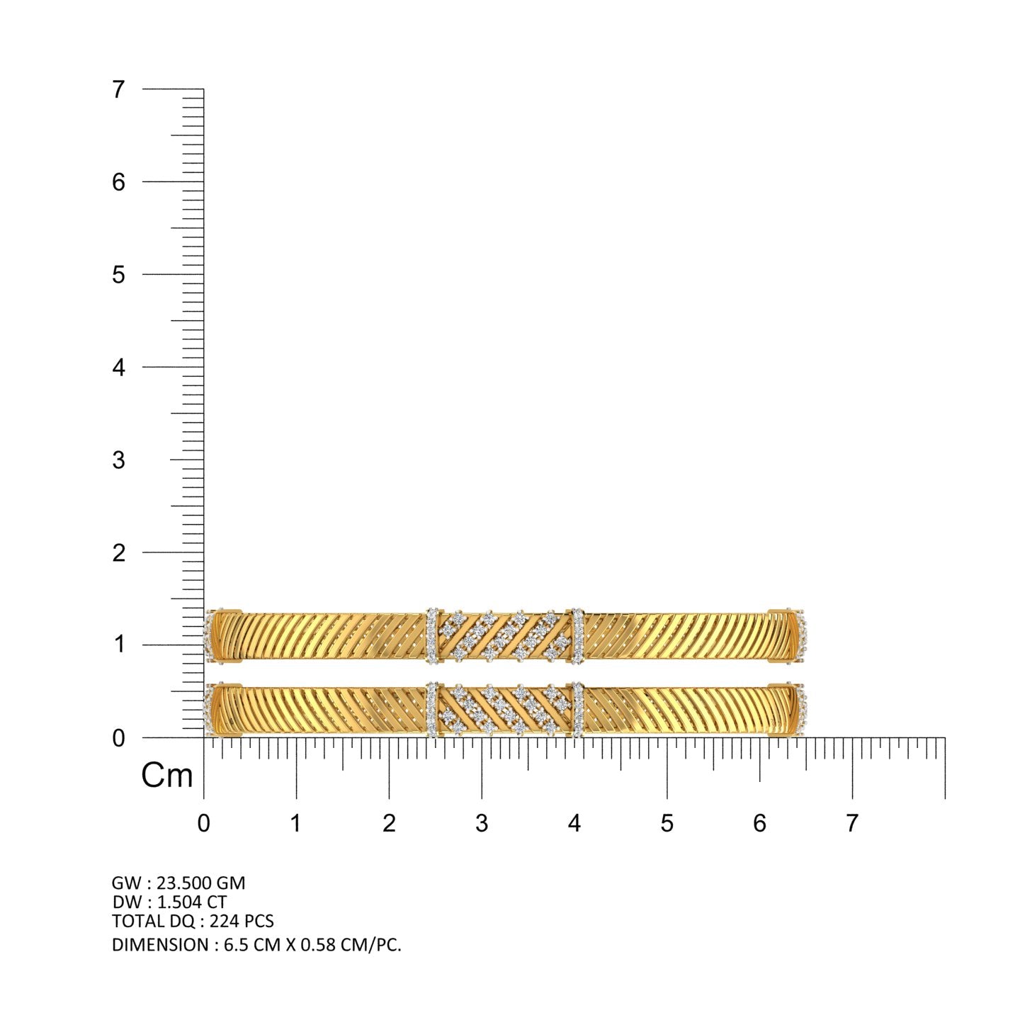 Radiant Linea Diamond Bangles