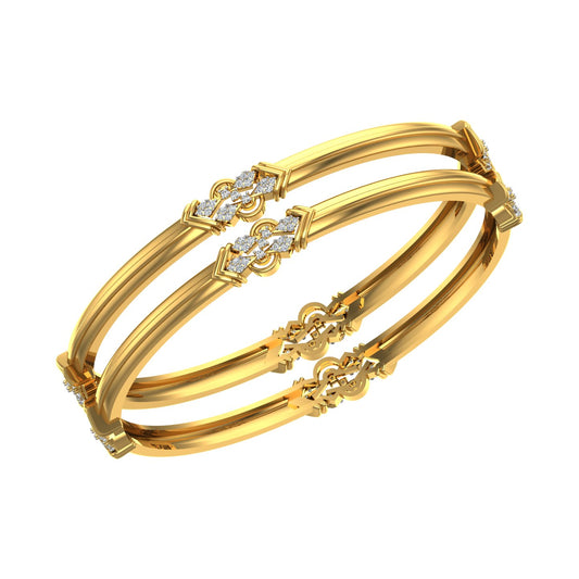 Majestic Bloom Gold Bangles