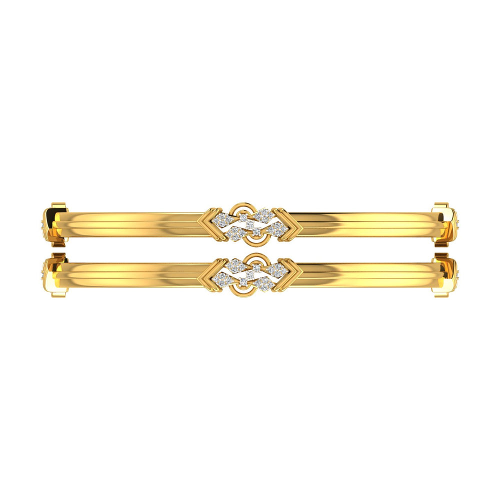 Majestic Bloom Gold Bangles