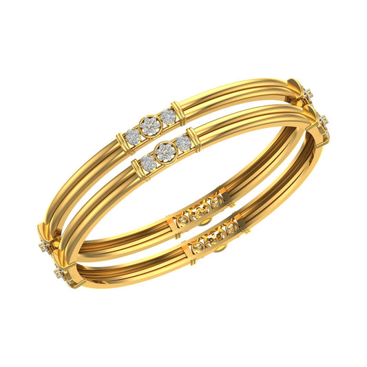 Flora Glow Diamond Bangles