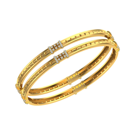 Royal Studded Diamond Bangles