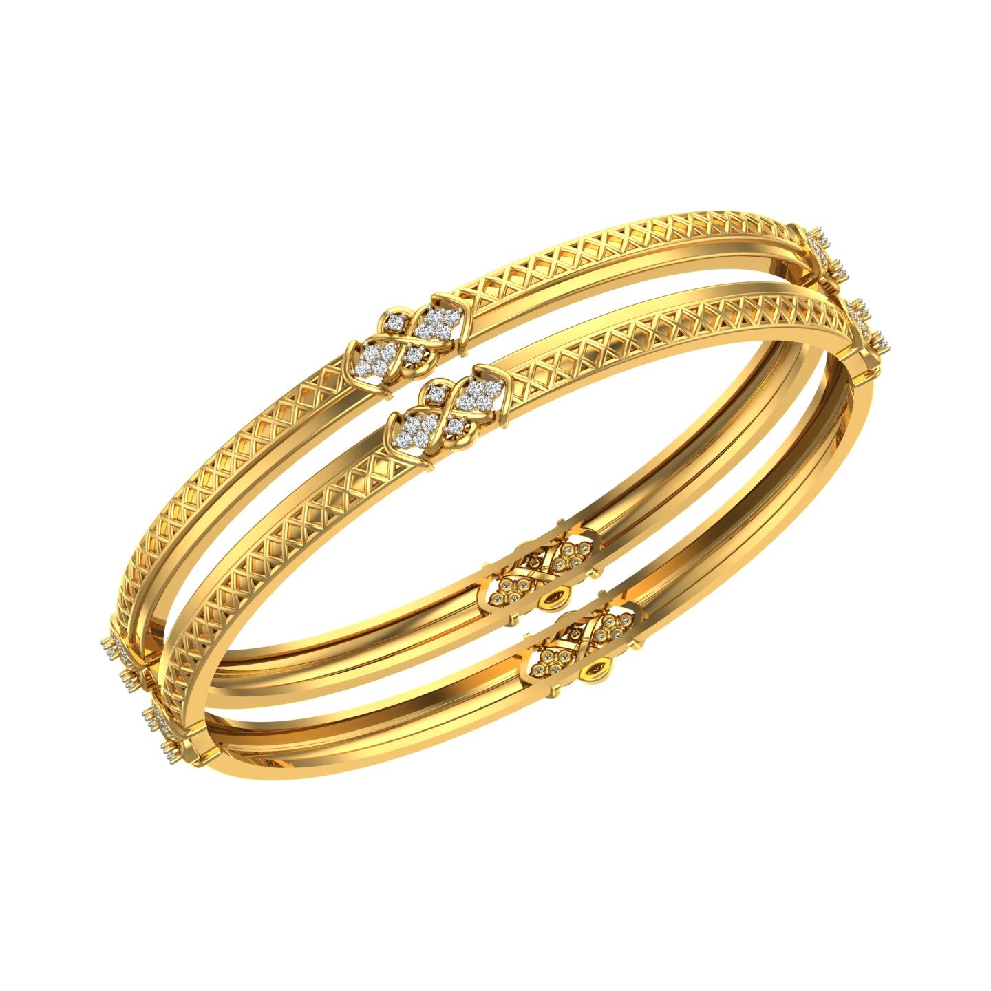 Regal Lattice Diamond Bangle