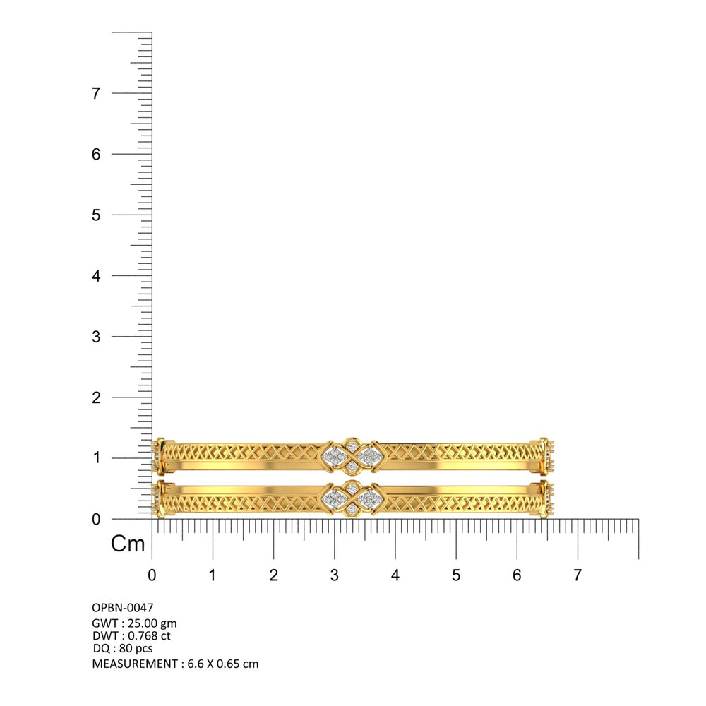 Regal Lattice Diamond Bangle