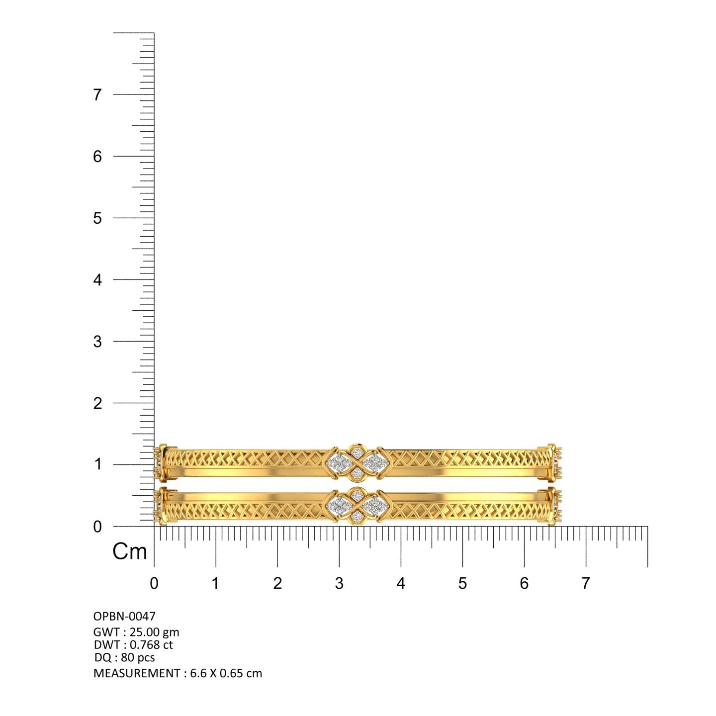 Regal Lattice Diamond Bangle