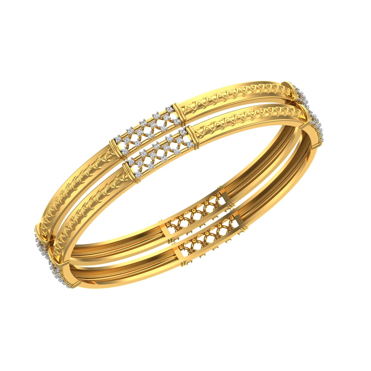 Regal Lattice Diamond Bangle