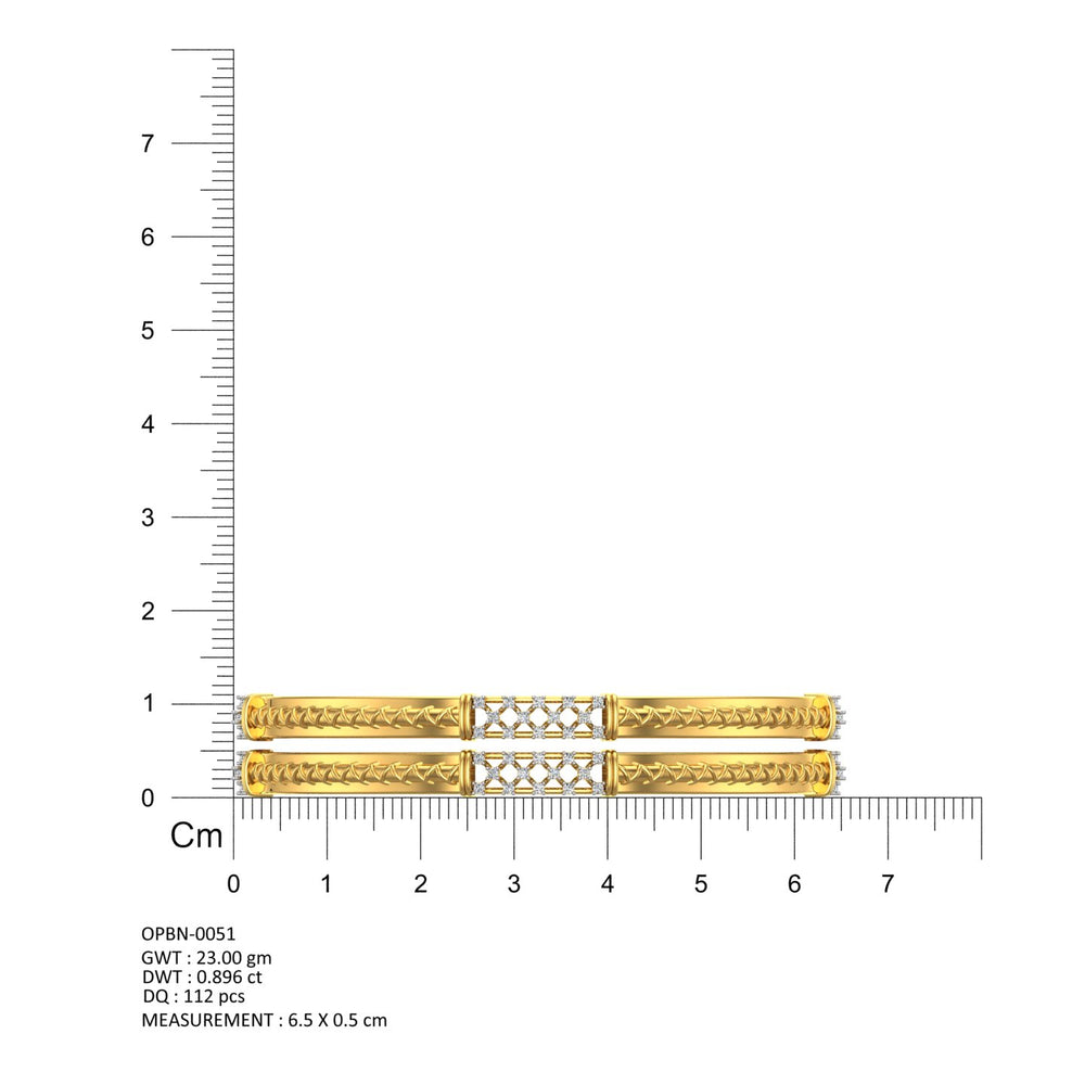 Regal Lattice Diamond Bangle