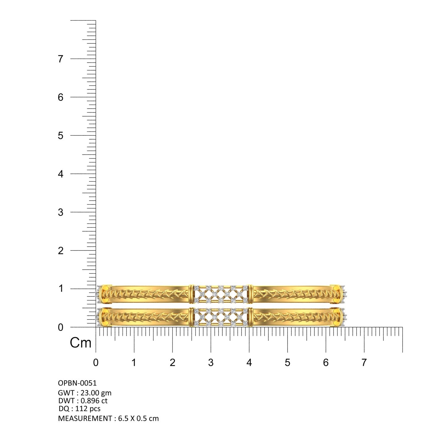 Regal Lattice Diamond Bangle