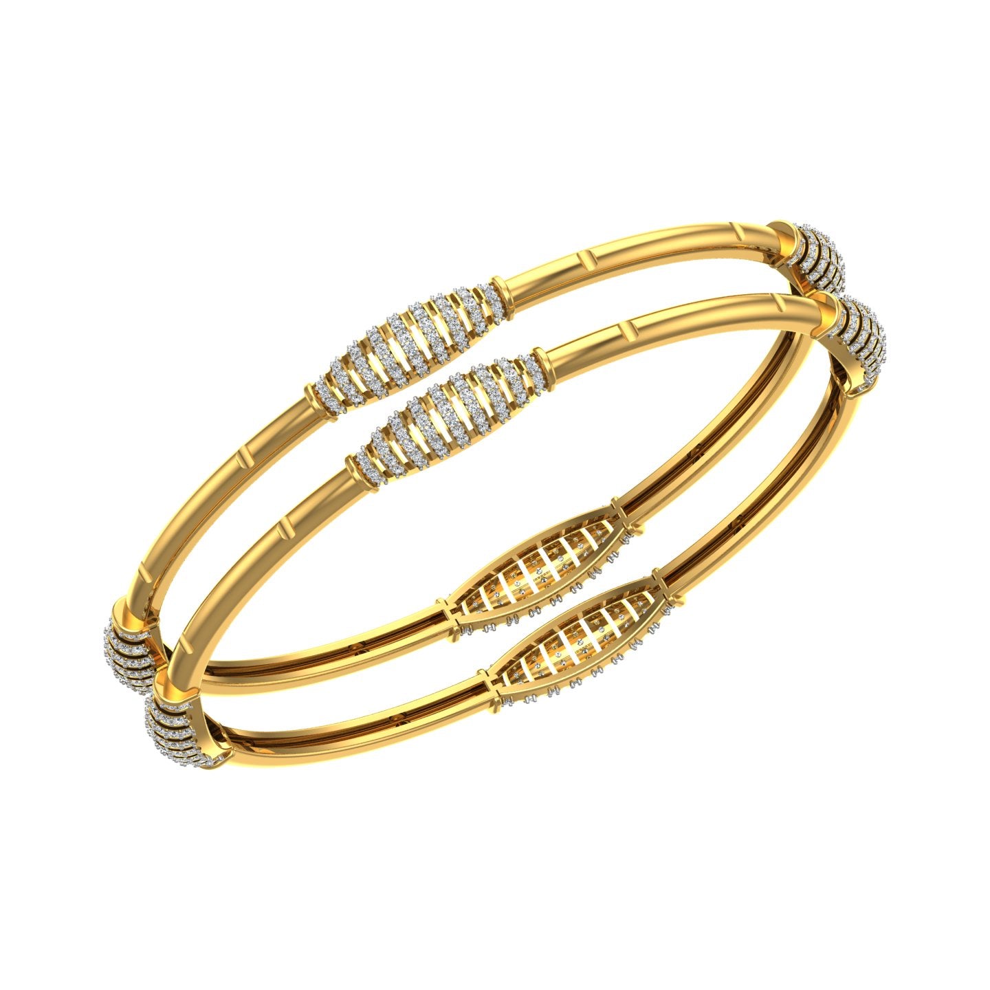 Radiant Helix Diamond Bangle