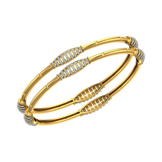 Radiant Helix Diamond Bangle
