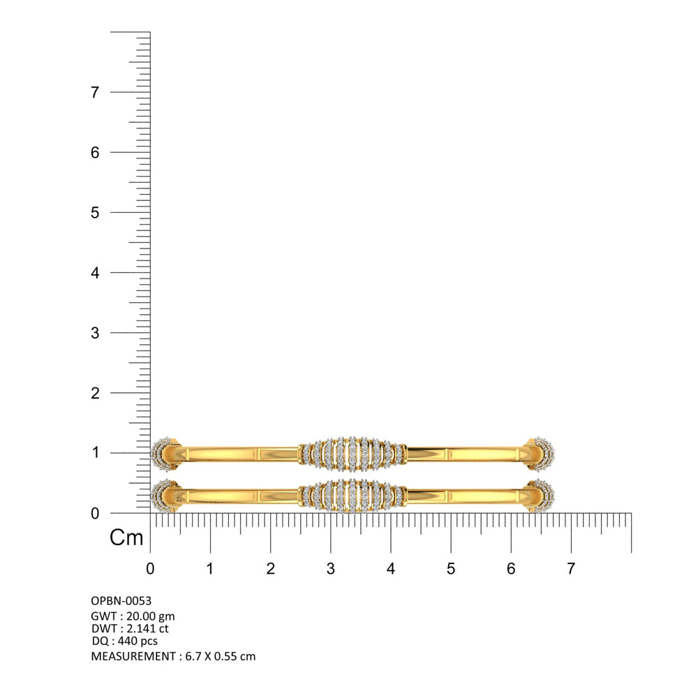 Radiant Helix Diamond Bangle
