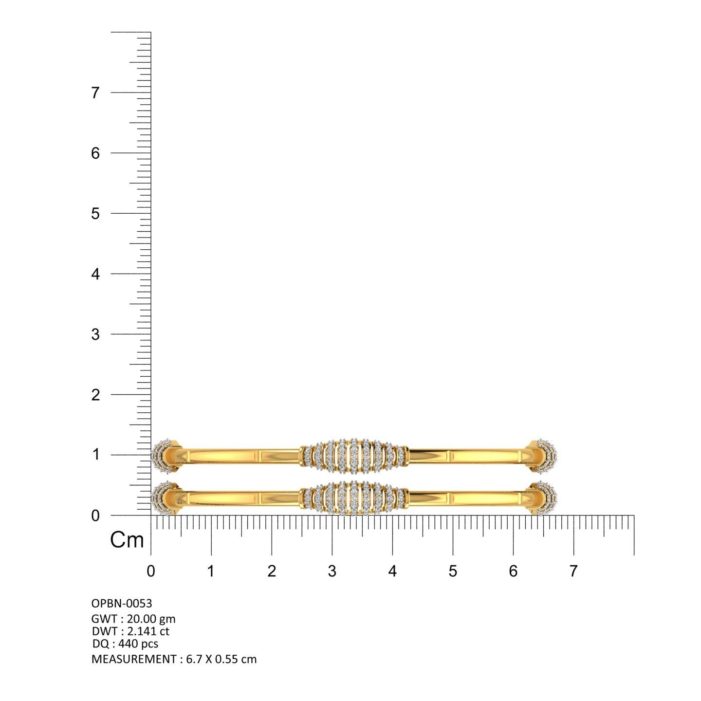 Radiant Helix Diamond Bangle