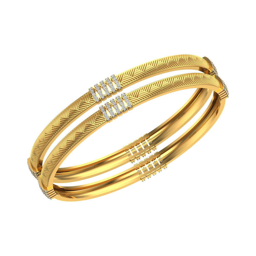 Chevron Royale Diamond Bangle